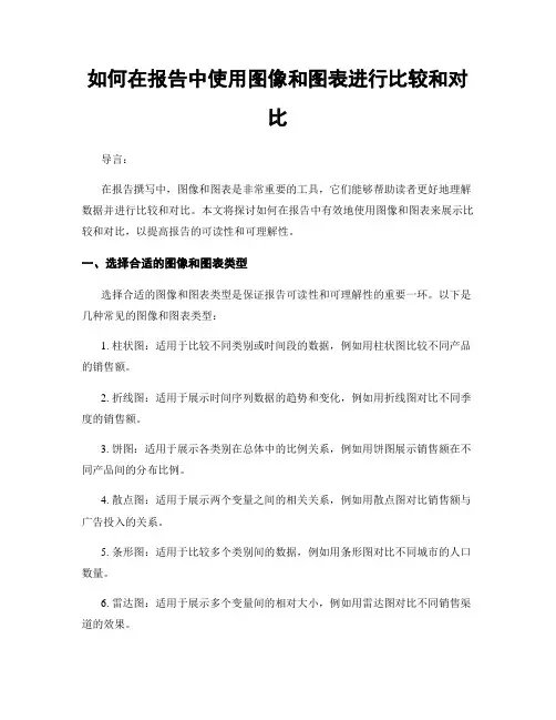 如何在报告中使用图像和图表进行比较和对比