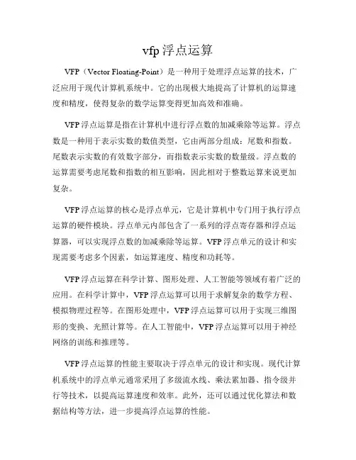 vfp浮点运算