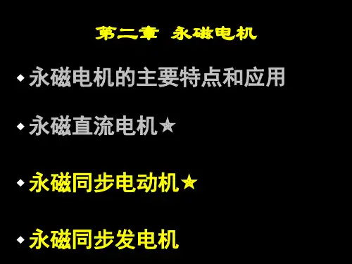 永磁同步电动机说明书PPT课件