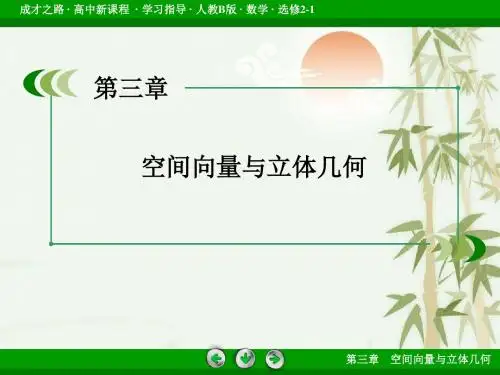 高中数学人教版选修2-1配套课件：3.2.1直线的方向向量与直线的向量方程