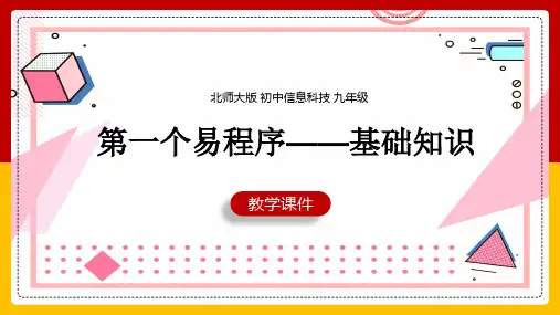初中信息技术北师大版九年级全册《第一个易程序-基础知识》课件