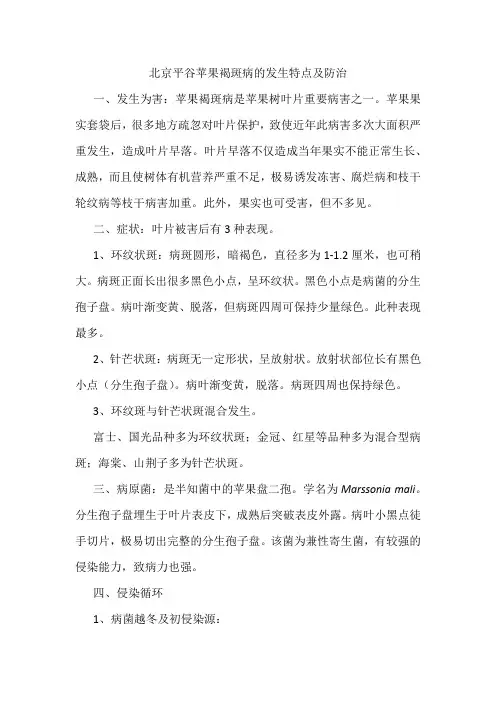 苹果褐斑病