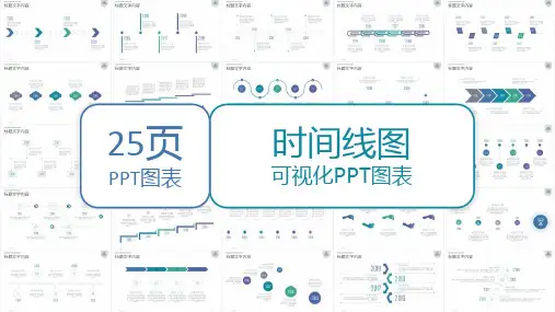 25页时间线图可视化PPT图表