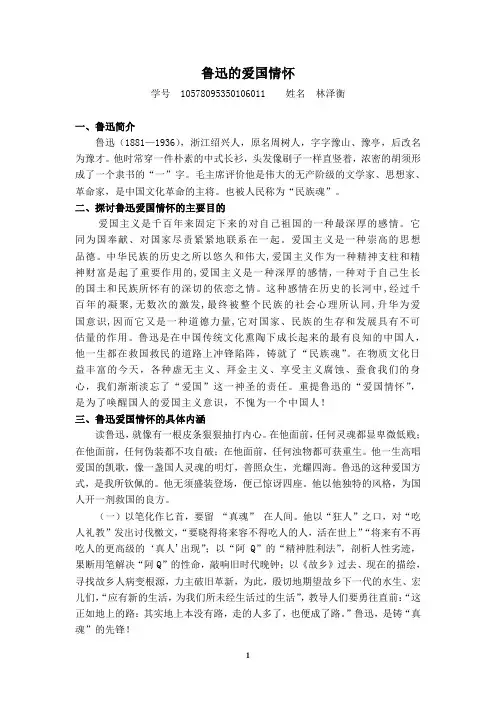 鲁迅的爱国情怀11
