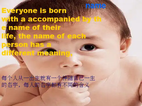 关于姓名的英语ppt课件