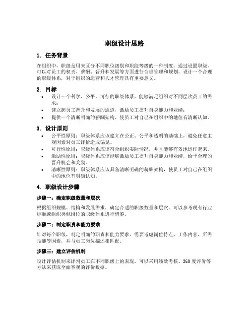 职级 设计思路
