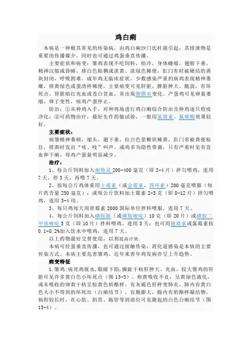 鸡白痢