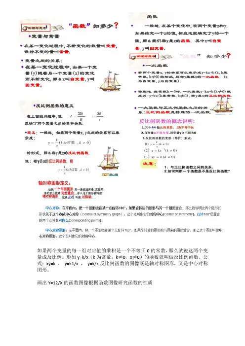 反比例函数图像和性质