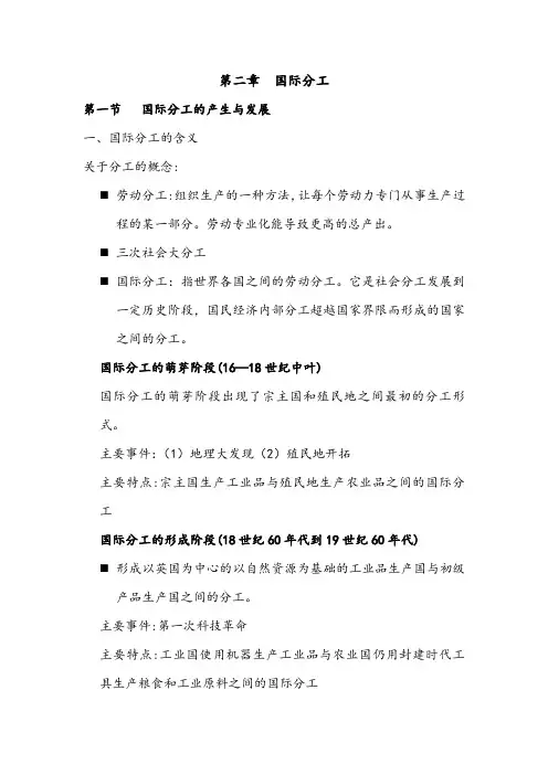第二章 国际分工