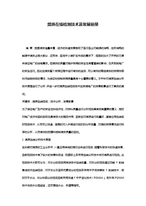 煤质在线检测技术及发展前景