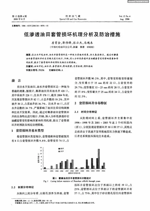 低渗透油田套管损坏机理分析及防治措施