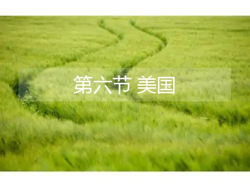 第八章 第六节 美国
