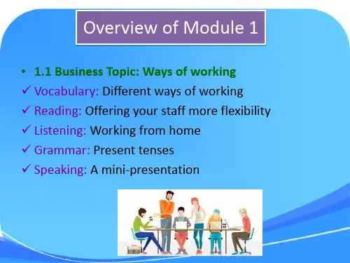 剑桥商务英语1.1Ways of working