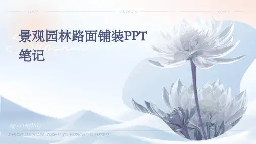 景观园林路面铺装PPT笔记