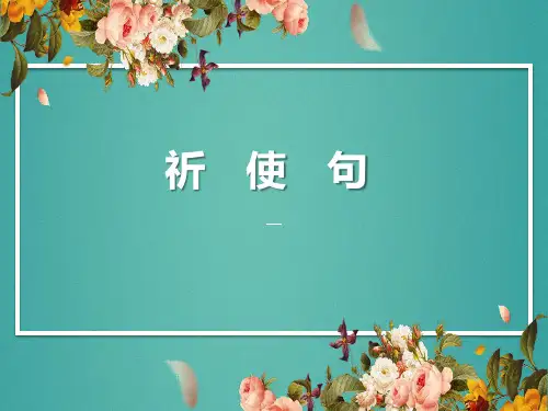 祈使句讲解,练习题带答案