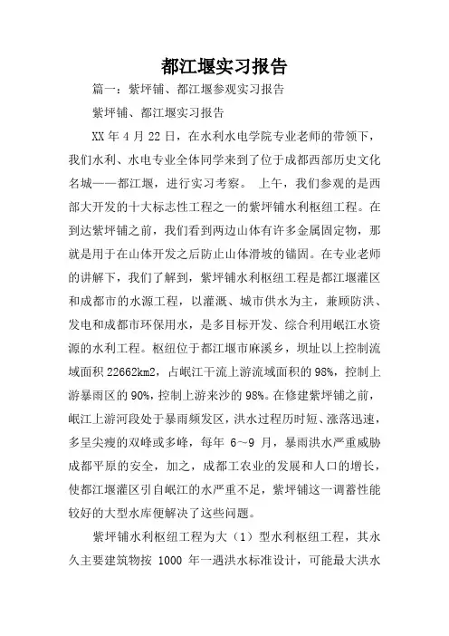 都江堰实习报告