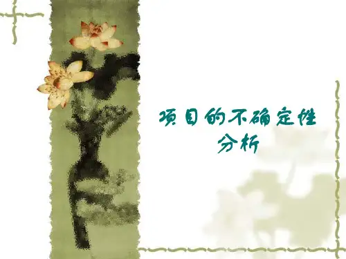 7、不确定性分析 《项目评估》讲义