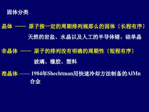 固体物理绪论