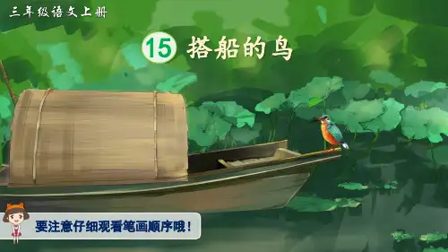 统编版三年级语文上册15.《 搭船的鸟》生字讲解课件(共15张PPT)