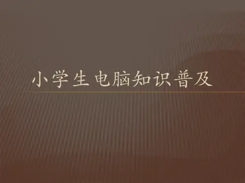 小学生电脑知识普及课件
