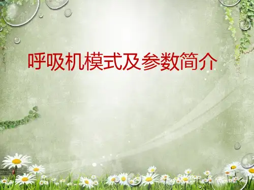 呼吸机模式及参数简介PPT课件