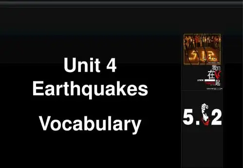2019-人教版高中英语 必修一 Unit4  《Earthquake---Warming up