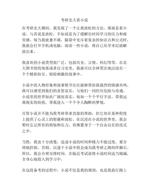考研北大看小说
