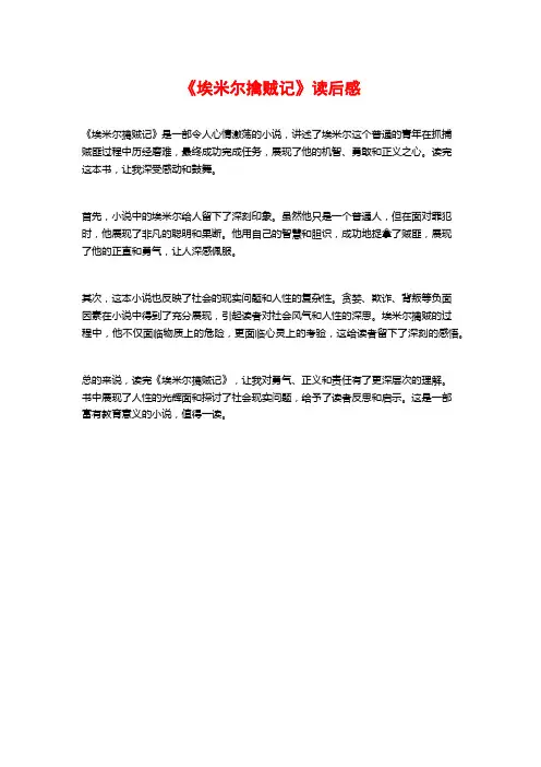 《埃米尔擒贼记》读后感