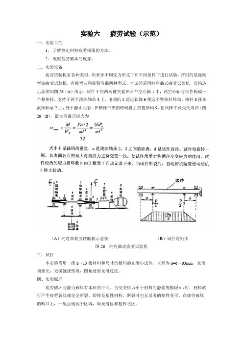 试验六疲劳试验示范