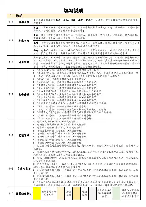 简易EXCEL记账模板