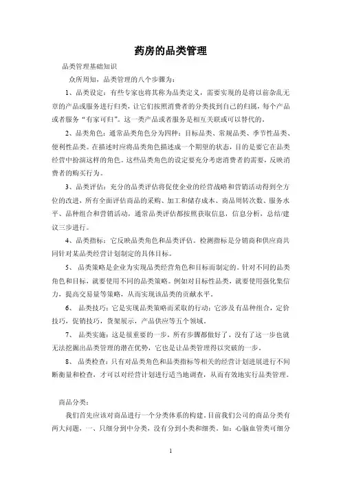 药房的品类管理