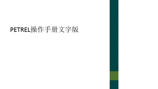 PETREL操作手册文字版