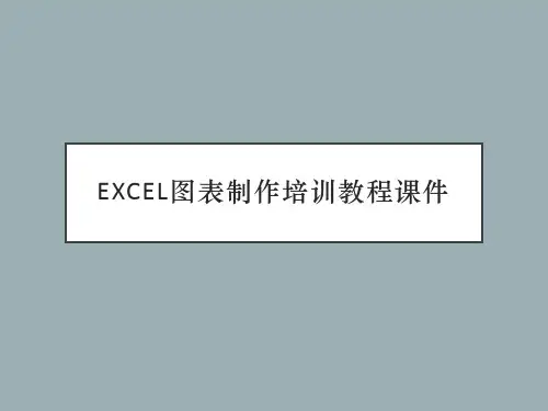 Excel图表制作培训教程课件