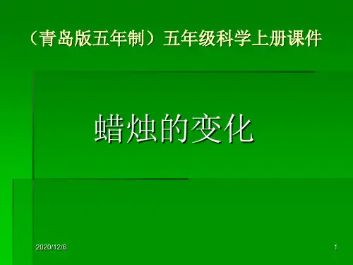 五年级科学上册 蜡烛的变化精品PPT教学课件