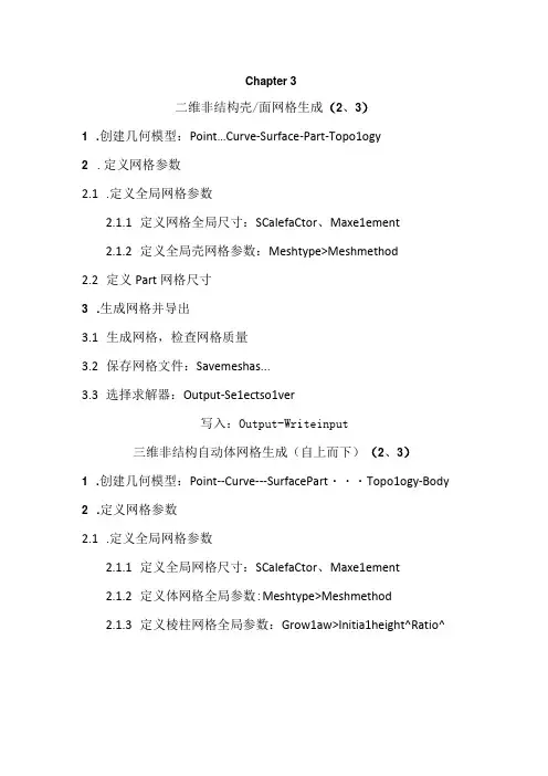 ICEM网格生成流程