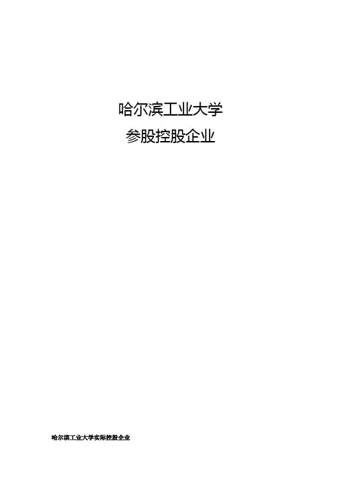 哈工大控股的上市公司