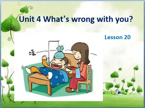 人教精通五年级英语下：U 4 Whats wrong with you Lesson 20 1