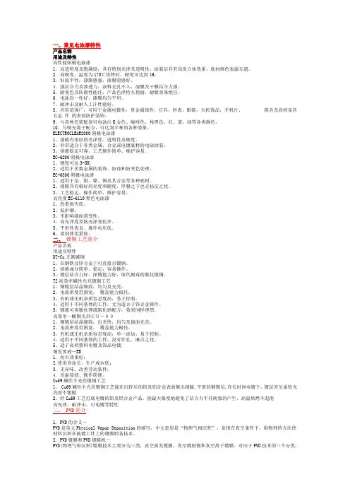 表面处理PVD电泳喷涂工艺