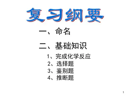 (推荐)《有机化学总复习》PPT课件