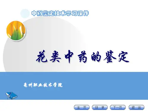 花类中药的鉴定