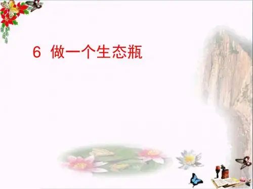 五年级科学上册1.6做一个生态瓶优秀PPT课件1教科版