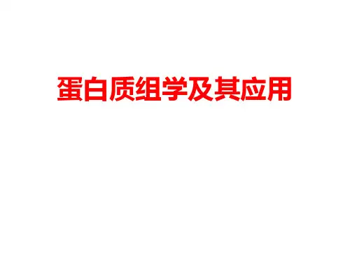 蛋白质组学及其应用PPT课件