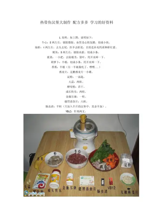 热带鱼汉堡大制作 配方多多 学习的好资料(图文精华版)
