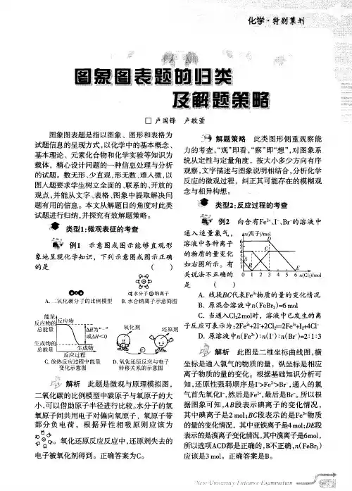 图象图表题的归类及解题策略