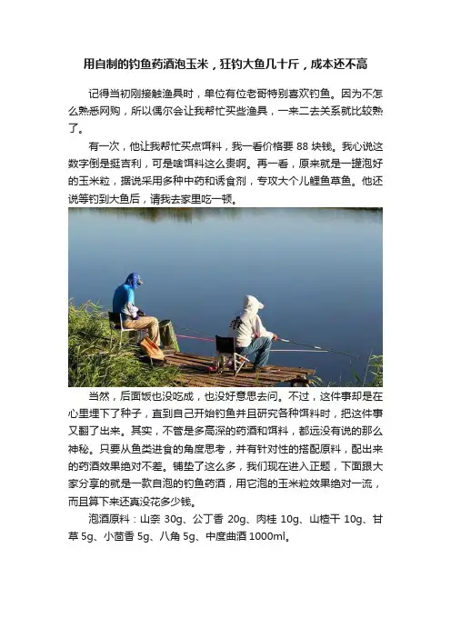 用自制的钓鱼药酒泡玉米，狂钓大鱼几十斤，成本还不高