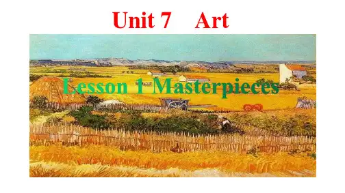 Unit7SectionⅠTopicTalkLesson1Masterpieces