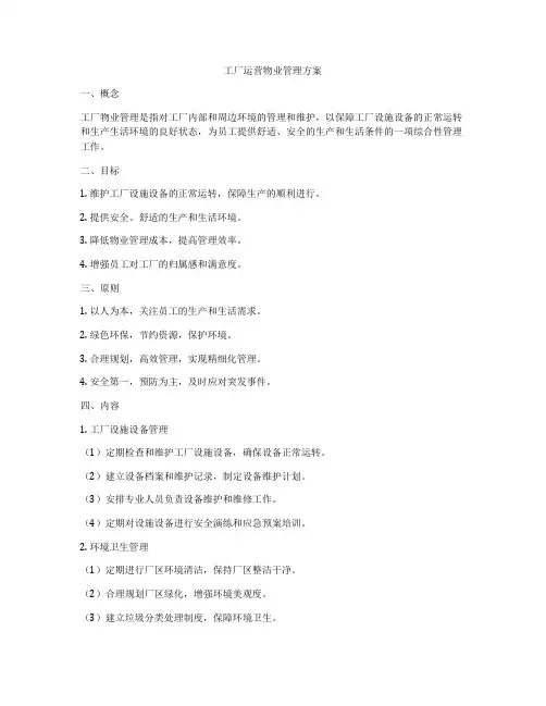 工厂运营物业管理方案