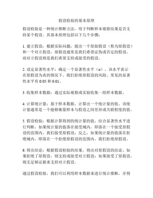 假设检验的基本原理