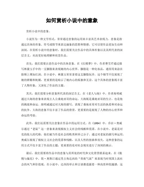 如何赏析小说中的意象
