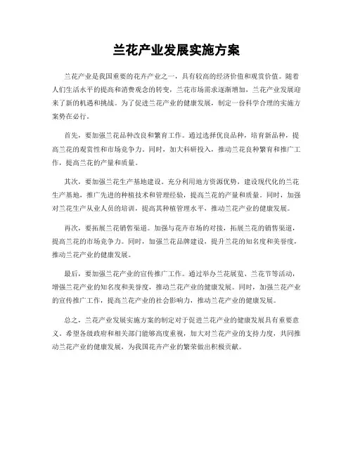 兰花产业发展实施方案